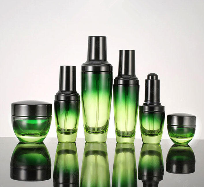Cosmetics packaging glass bottles