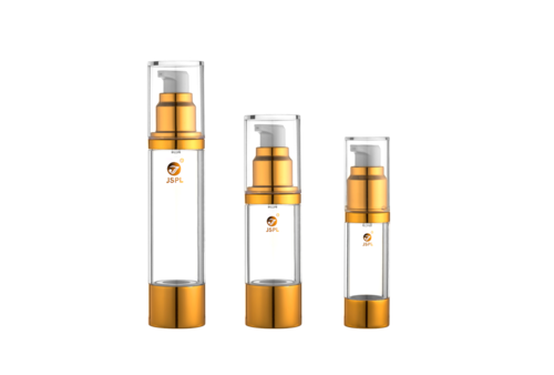 Gold Anodized Aluminum Airless Lotion Bottles