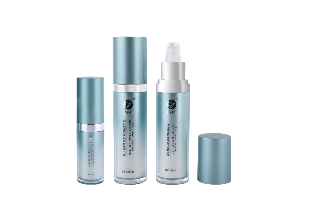 Gradient Blue Acrylic Airless Pump Bottle