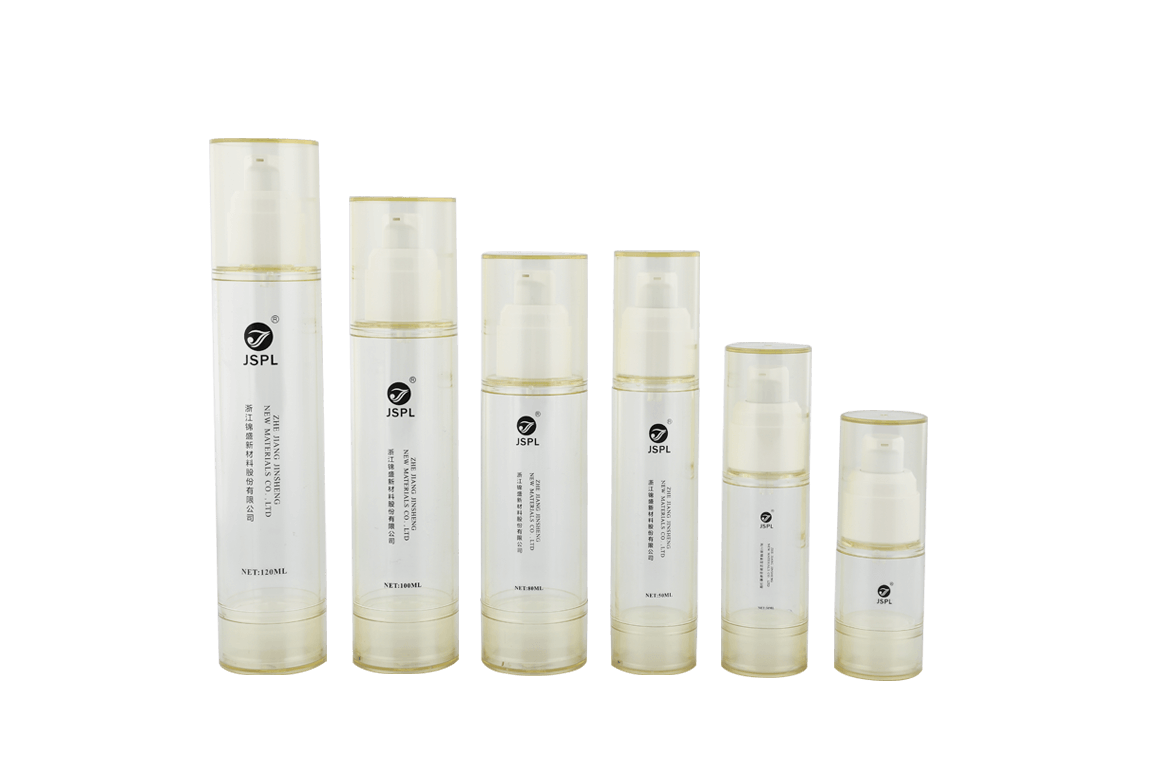 6Pcs Light Yellow Plastic Lotion Bottles