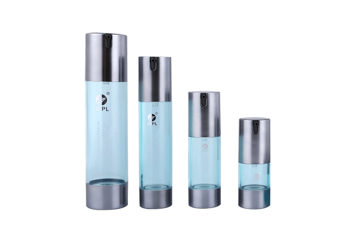 Light Blue Plastic Airless Lotion Bottles