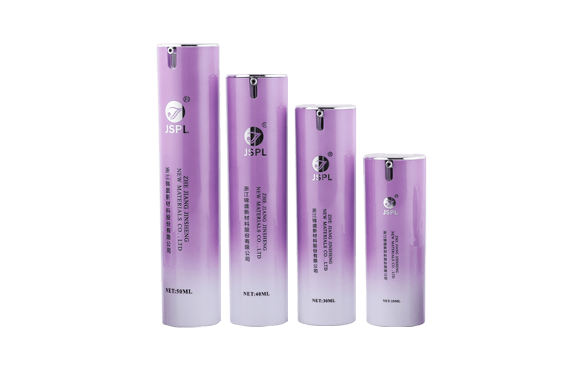 Purple Round Uncapped Airless Pump Bottle