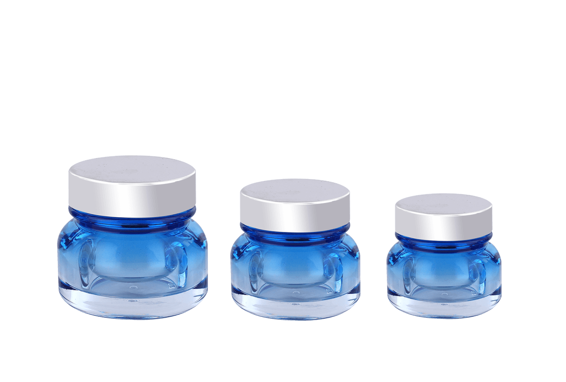 Blue Plastic Thick-Walled Cosmetic Bottle